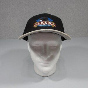 Alaska Souvenir Hat Baseball Cap Black Gray Bald Eagle Adjustable Strapback